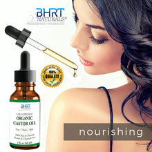 Load image into Gallery viewer, Organic Castor Oil for Eyelashes Eyebrows Hair Growth 2 oz.