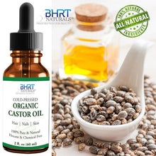 Load image into Gallery viewer, Organic Castor Oil for Eyelashes Eyebrows Hair Growth 2 oz.