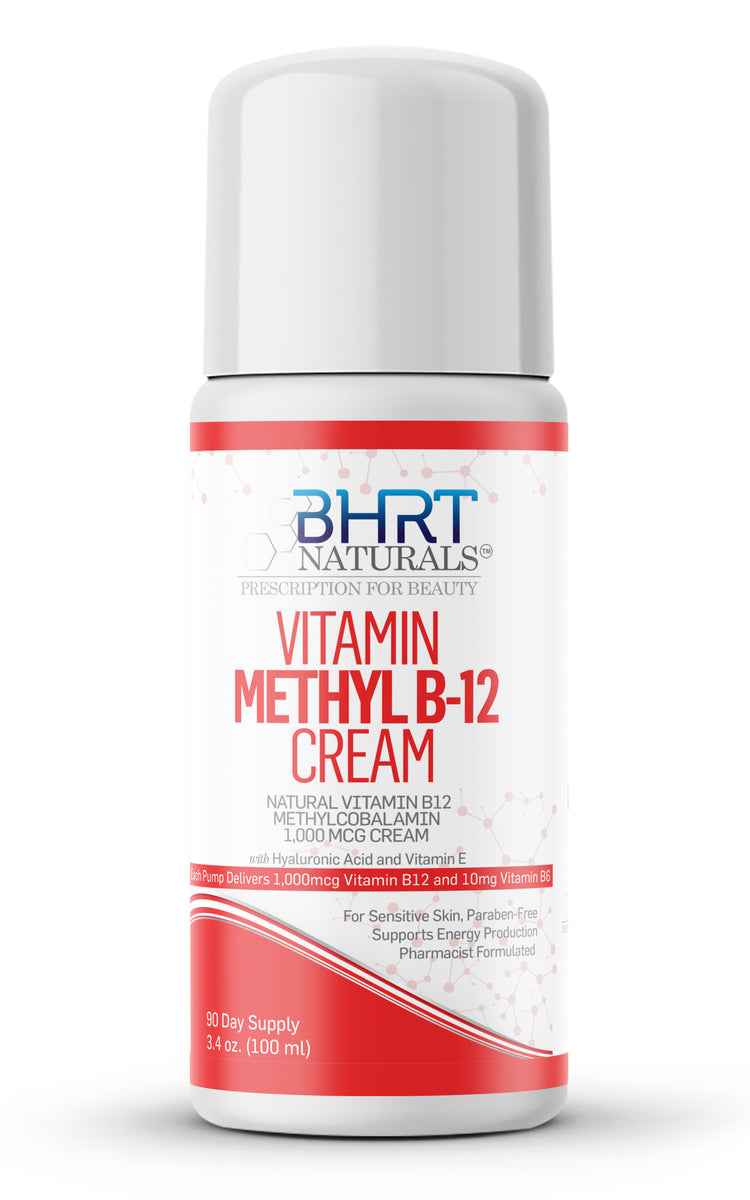 Vitamin B12 Cream Methylcobalamin 1,000 mcg BHRT Naturals