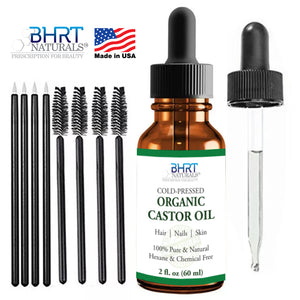 Organic Castor Oil for Eyelashes Eyebrows Hair Growth 2 oz.