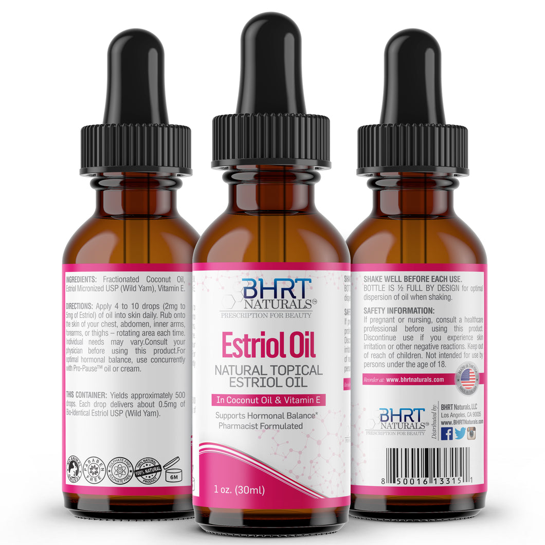 Bioidentical Estriol Oil, All Natural Tropical Estroil in Oil,1 oz (30 ml)