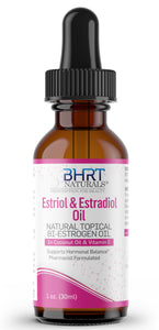 Bi-Estrogen Oil for Women Menopause Relief – All Natural Bioidentical Estrogen - Estriol & Estradiol in Oil